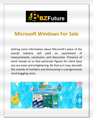 Microsoft Windows For Sale | Bzfuture