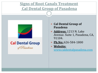 Root Canals in Pasadena | Cal Dental Group of Pasadena