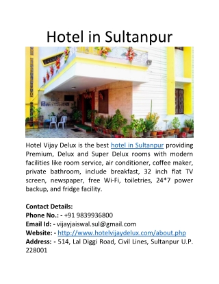 Hotel in Sultanpur