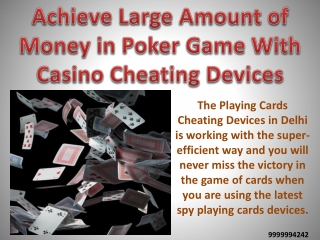 Playing Cards Cheating Devices in Delhi