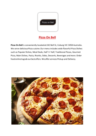 15% Off - Pizza On Bell-Coburg - Order Food Online