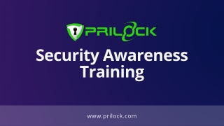 Get Professional Security Awareness Training - Prilock