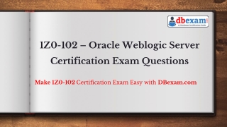 [PDF] 1Z0-102 – Oracle Weblogic Server Certification Exam Questions