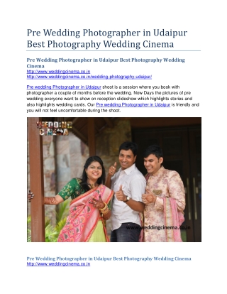 Pre Wedding Photographer in Udaipur Best Photography Wedding Cinema