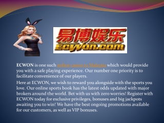 Malaysia Online Casino ECWON