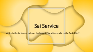 Which is the better car to buy - the Maruti Vitara Brezza VDi or the Swift ZDi ?