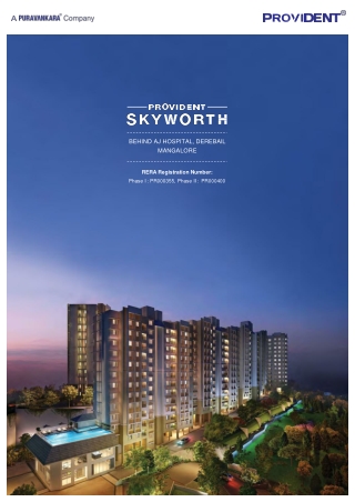 Provident Skyworth | Apartments for Sale in Mangalore