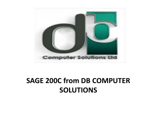 SAGE 200C from DB COMPUTER SOLUTIONS