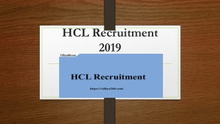 HCL Recruitment 2019: Apply for 26 Assistant Foreman & Mining Mate