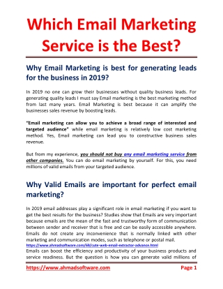 Which email marketing service is the best