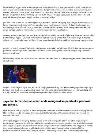 Berita Bola Liga Inggris Terbaru 2019