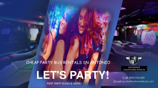 Cheap Party Bus Rentals San Antonio