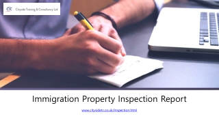 Immigration Property Inspection Report – TPCGUK
