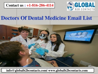 Doctors Of Dental Medicine Email List