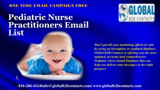 Pediatric Nurse Practitioners Email List