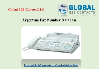 Argentina Fax Number Database