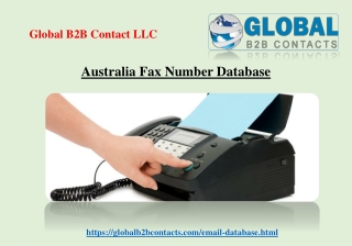 Australia Fax Number Database