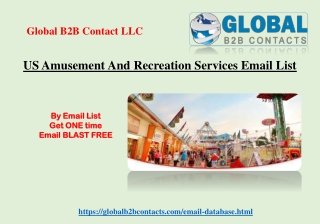 US Amusement And Recreation Services Email List