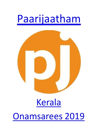Kerala cotton sarees | Kerala sarees | Onam sarees 2019 | Kerala sari | Paarijaatham