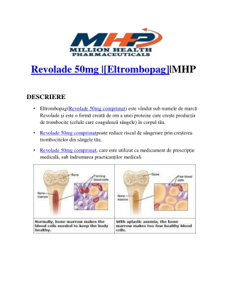 Revolade 50mg tablets |Eltrombopag | MHP