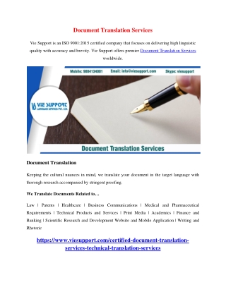 Document Translation Services