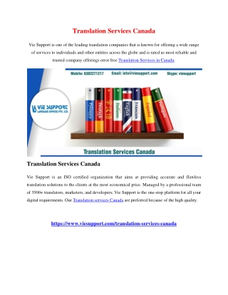 Translation Services Canada