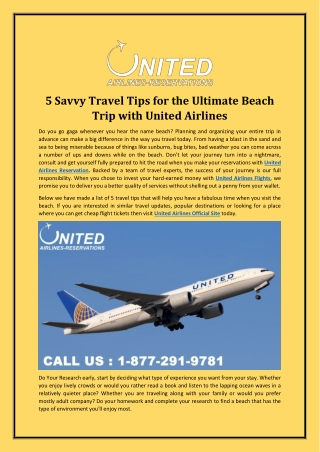 5 Savvy Travel Tips for the Ultimate Beach Trip with United Airlines