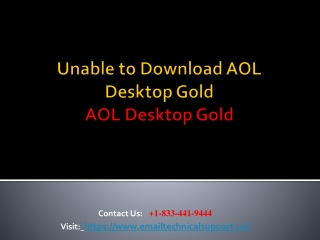 Unable to download AOL Desktop Gold