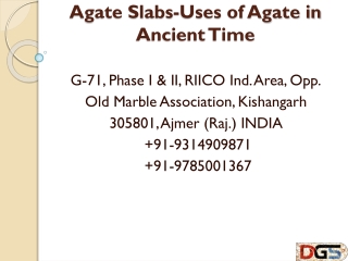 Agate Slabs-Uses of Agate in Ancient Time