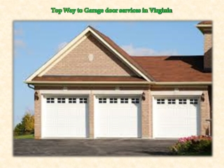 Top Way to Garage door services in Virginia