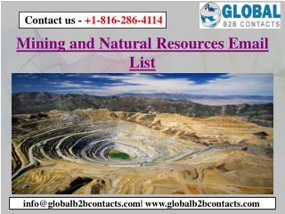 Mining and Natural Resources Email List