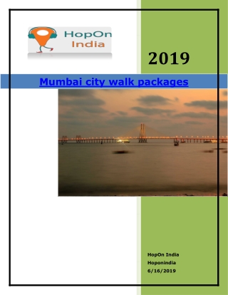 Mumbai city walk packages