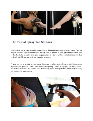 The Cost of Spray Tan Sessions