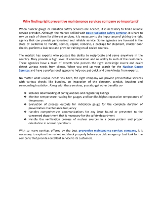 A guide on Nuclear Liaison and basic radiation training