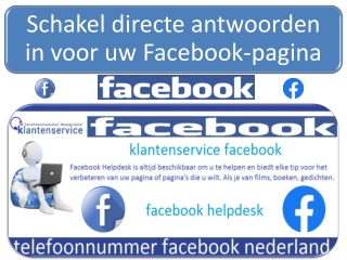 Schakel directe antwoorden in voor uw Facebook-pagina