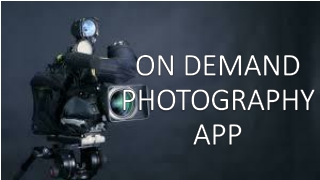 On Demand Photography App Development