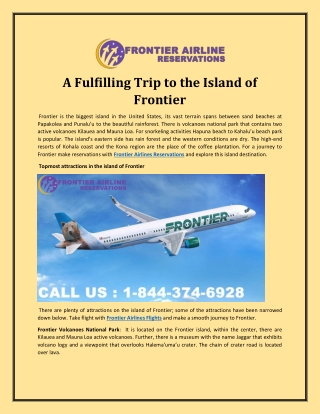 A Fulfilling Trip to the Island of Frontier Airlines