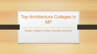 Top Architecture Colleges in MP - Avantika University