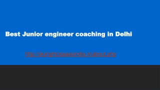 Best Junior engineer coaching in Delhi