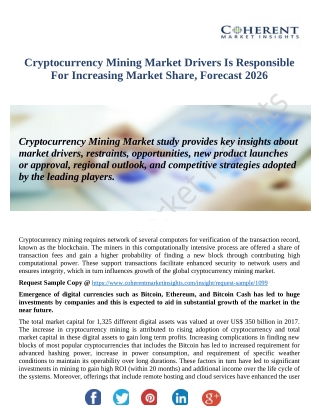 Cryptocurrency Mining Market Size Technological Advancement And Growth Analysis With Forecast To 2026