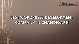 Best Web Designing Company in Chandigarh