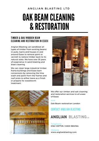 Oak Beam Cleaning in Essex