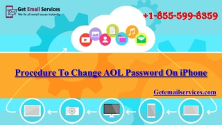 Procedure To Change AOL Password On iPhone | 1-855-599-8359