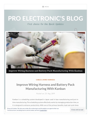 Improve Wiring Harness and Battery Pack Manufacturing With Kanban