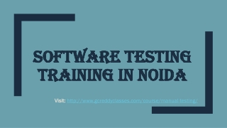 Software testing training in Noida