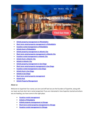 Airbnb property management in Atlantic City