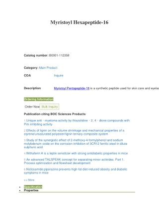 Myristoyl Hexapeptide-16