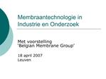 Membraantechnologie in Industrie en Onderzoek