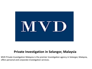 Private Investigation in Selangor, Malaysia