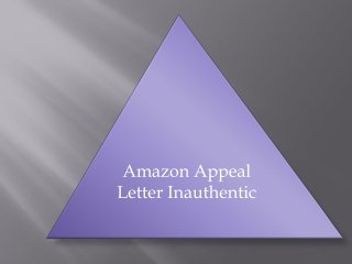Amazon Appeal Letter Inauthentic